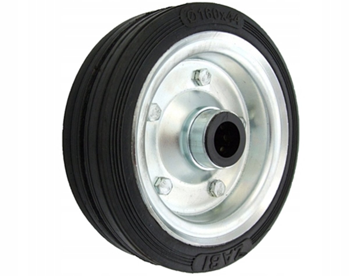 Metaal-rubber wiel 160mm voor transportwielen, 220kg belastbaar