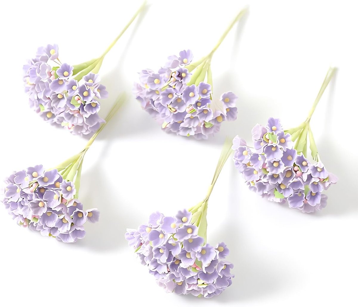 Gypsophila Kunstbloemen Lichtpaars, 5 Stuks, Baby's Breath Boeket voor Bruiloft, Tafeldecoratie en DIY Bloemstukken - ShopVlot
