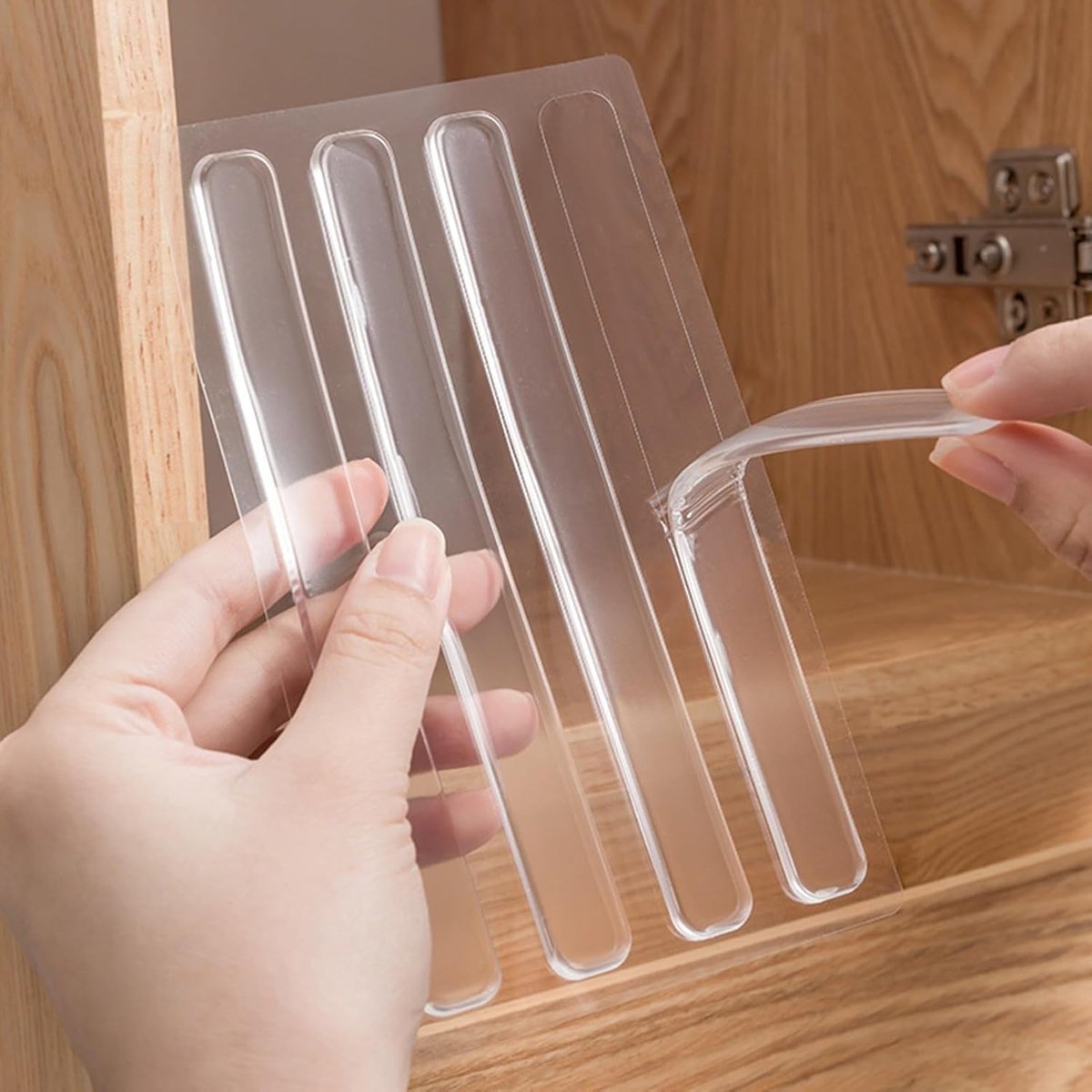 Siliconen bumpers strepen, 150 x 15 x 2 mm doorzichtige zelfklevende deurstopper, antibotsingen, deksels - ShopVlot