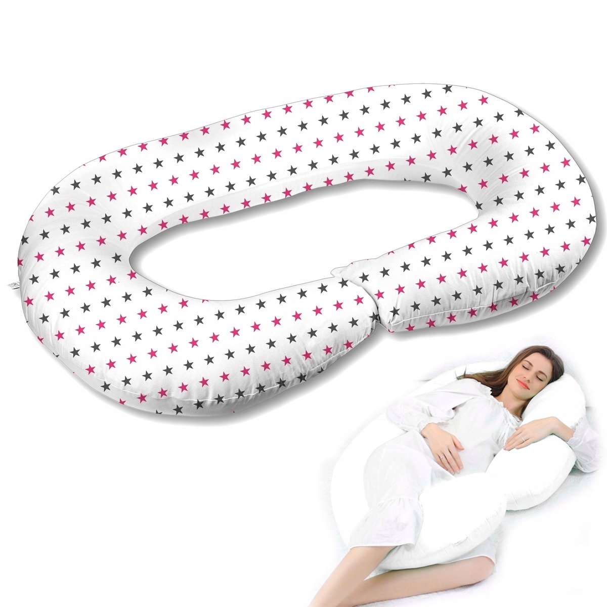 Multifunctionele Zwangerschaps- en Relaxkussen Type C - 130x70cm
