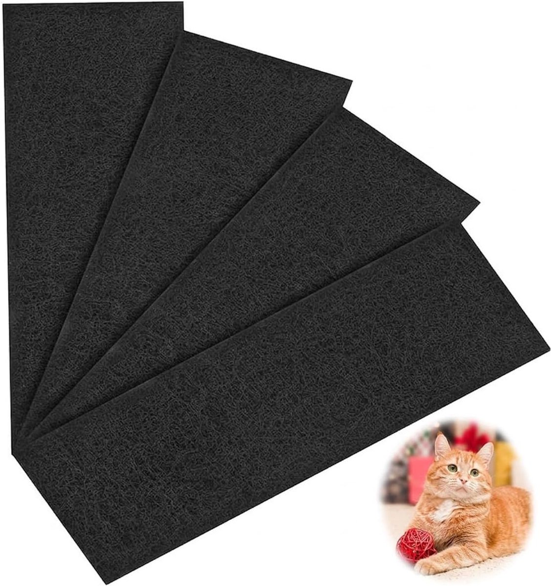 Actief koolstoffilter kattenbak 254x91mm - knipbare vervangfilter - geurabsorptie - voor schone binnenlucht - ShopVlot