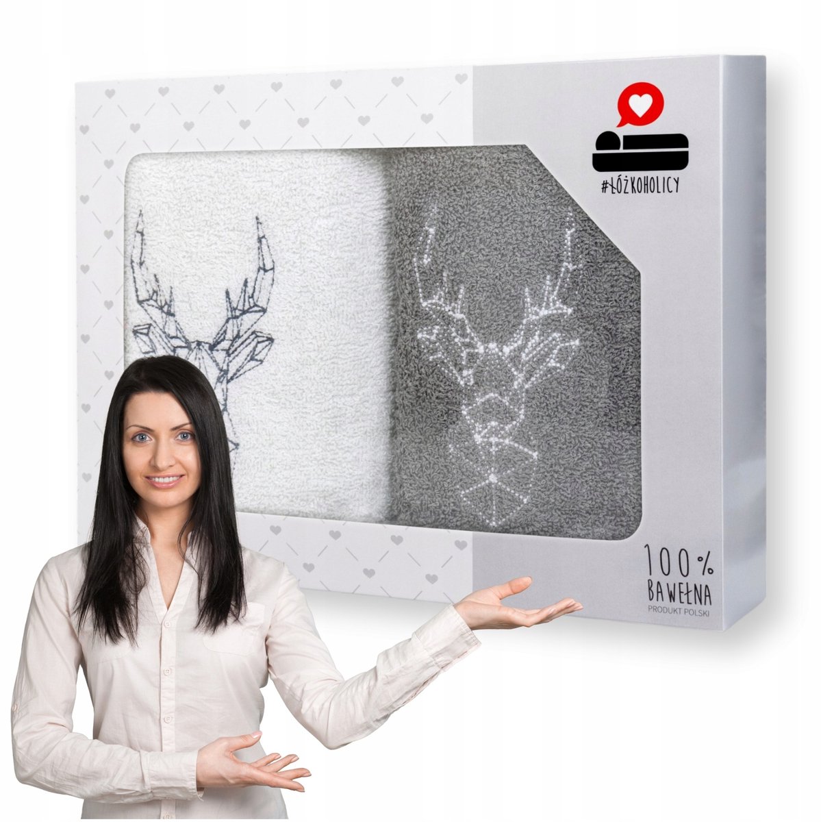 Luxe Luba Handdoekset 2 stuks 70x140cm - Cadeau in Doos