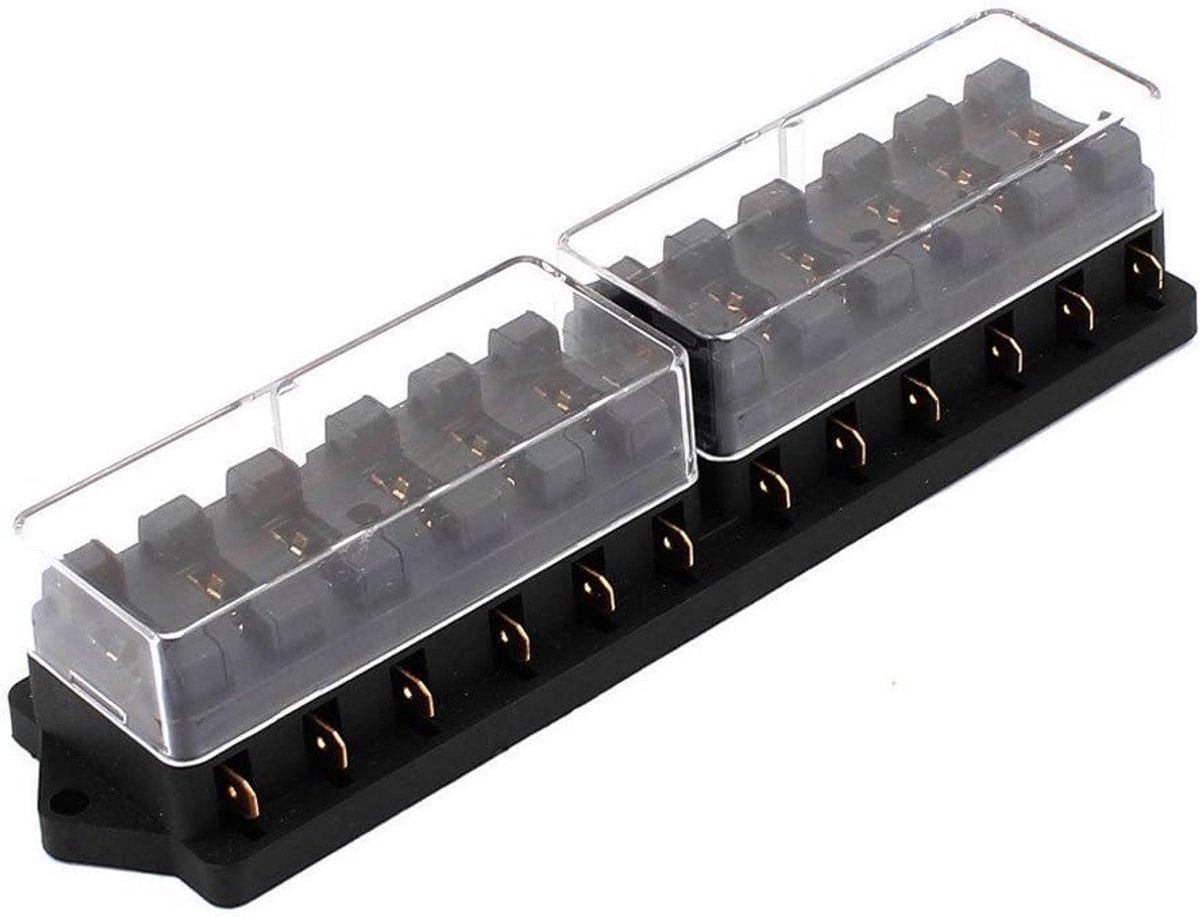 Fuse box 12 weg - waterproof - met transparante deksel - bescherming tegen stof en vocht - ShopVlot
