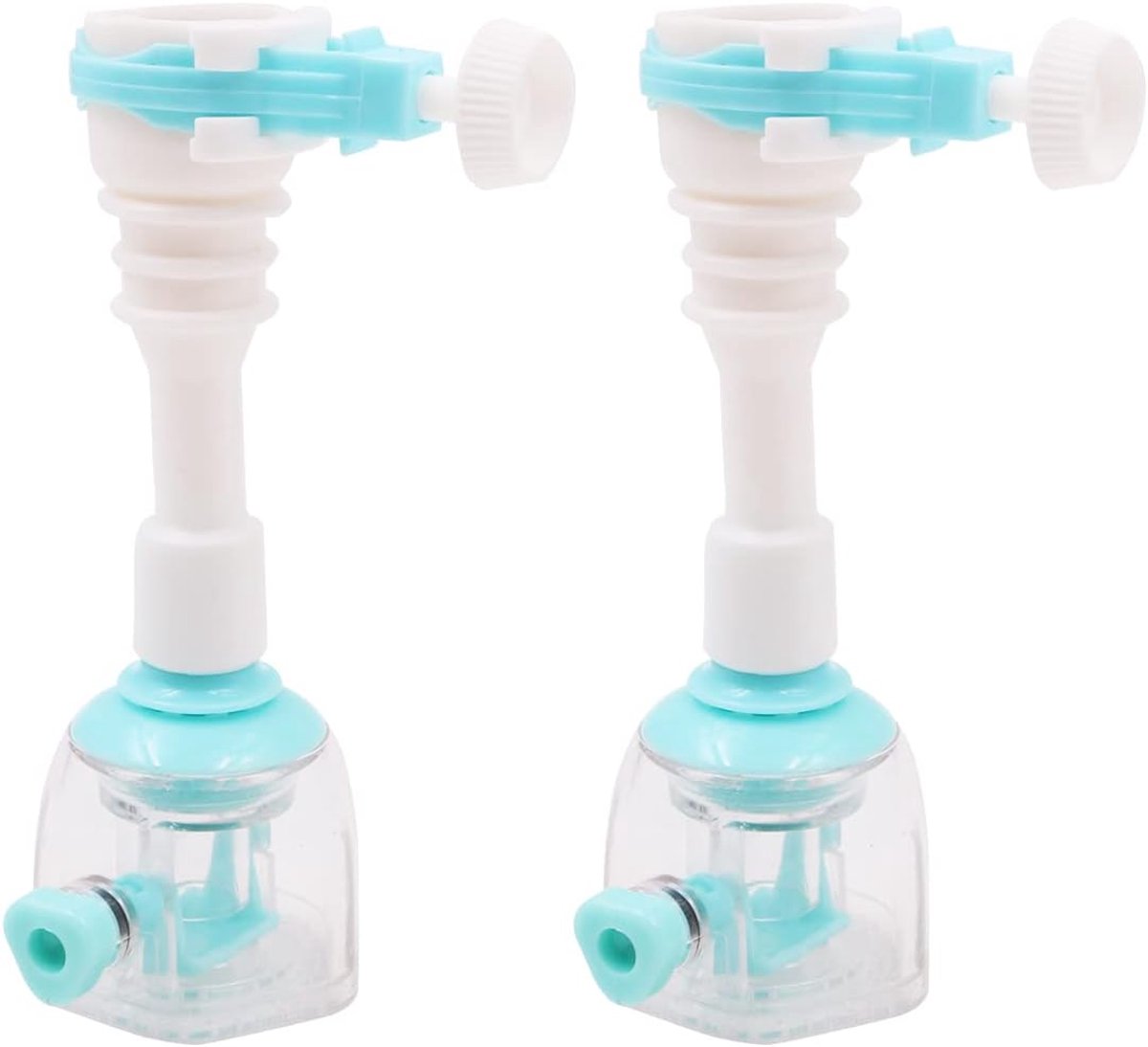 Kraanverlengstuk 12,5 cm - Blauwe kraanuitloop - 360° draaibaar - Ideaal voor efficiënt schoonmaken - ShopVlot