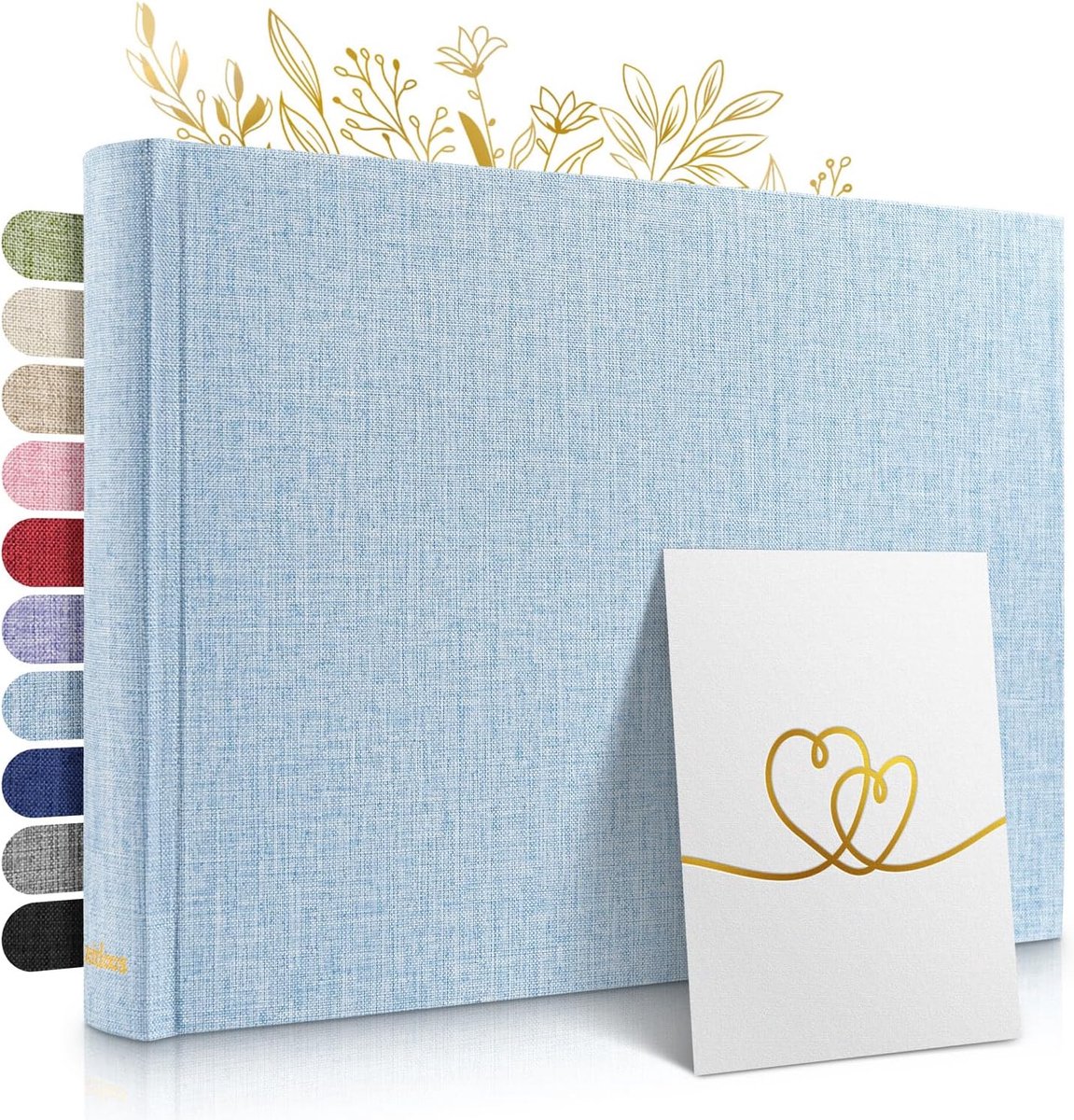 Fotoalbum 150 foto’s - linnen - babyblauw - perfect voor herinneringen - ShopVlot