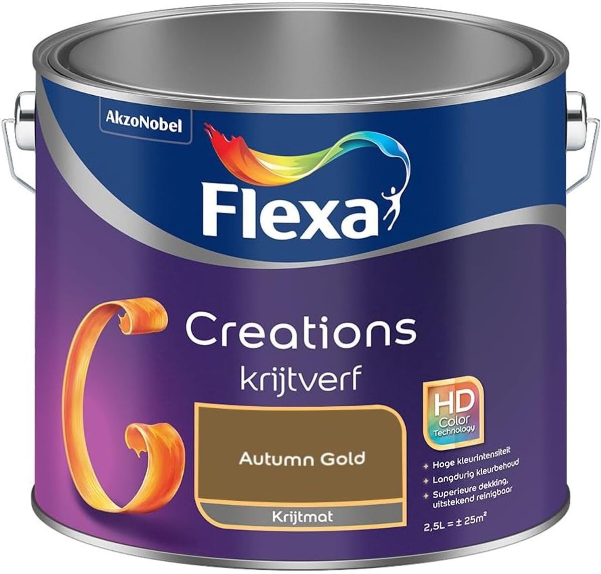 Muurschilder verf 2.5l - krijt - herfstgoud - warme uitstraling - ShopVlot