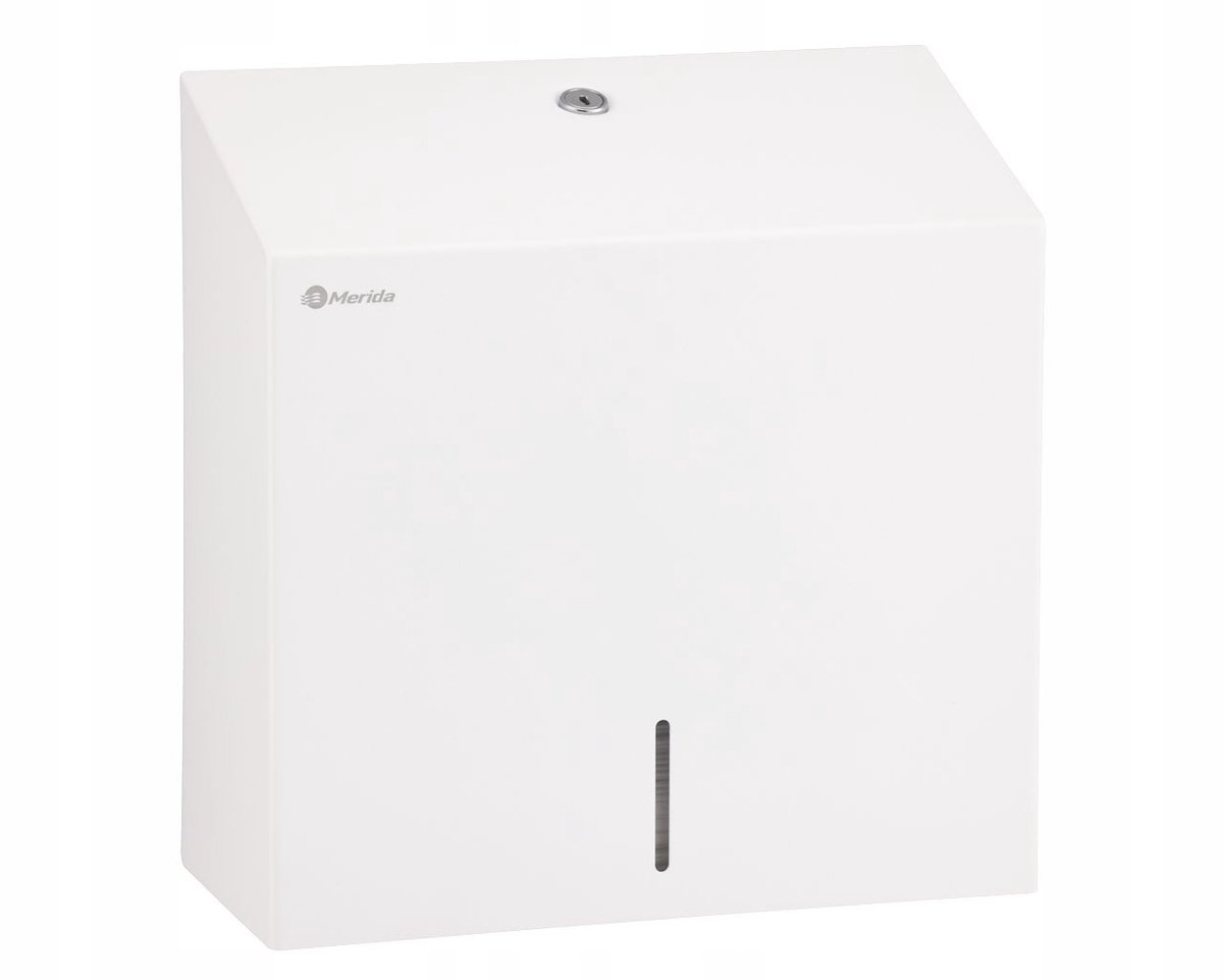 Merkloos Wit Maxi Handdoekdispenser voor Papier, RVS