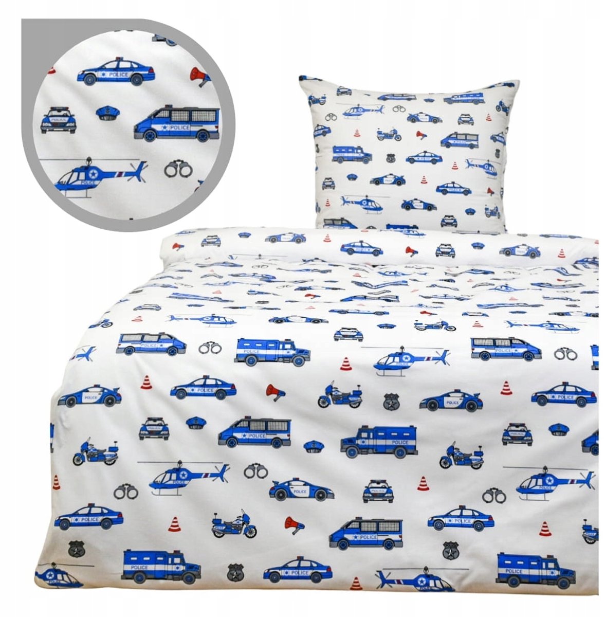 Kinderbeddengoed 140x160 cm - Politie Thema - 100% Katoen