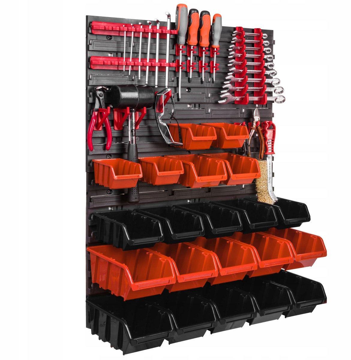 Gereedschapswand 58x78cm met 21 Bakjes - Gemaakt voor Garage