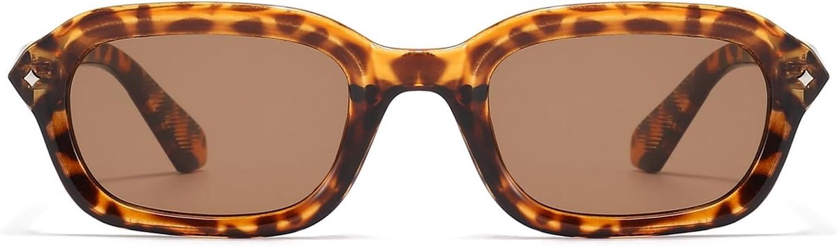 Zonnebril rechthoekig unisex - retro 90s smal vierkant - UV400 bescherming - ideaal voor buitenactiviteiten - ShopVlot