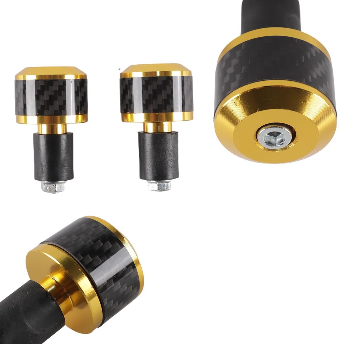 Motorfiets stuuruiteinde 18 mm-20 mm - aluminiumlegering - goudkleurig - comfortabelere rijervaring - ShopVlot