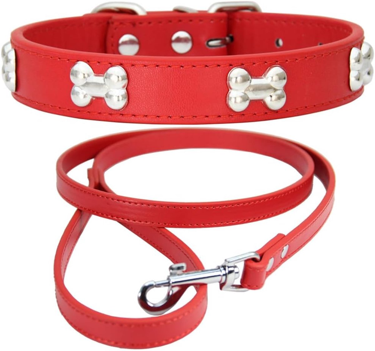 Hondenhalsband S - Verstelbaar Leer - Schattig Ontwerp - Ideaal voor Training - ShopVlot