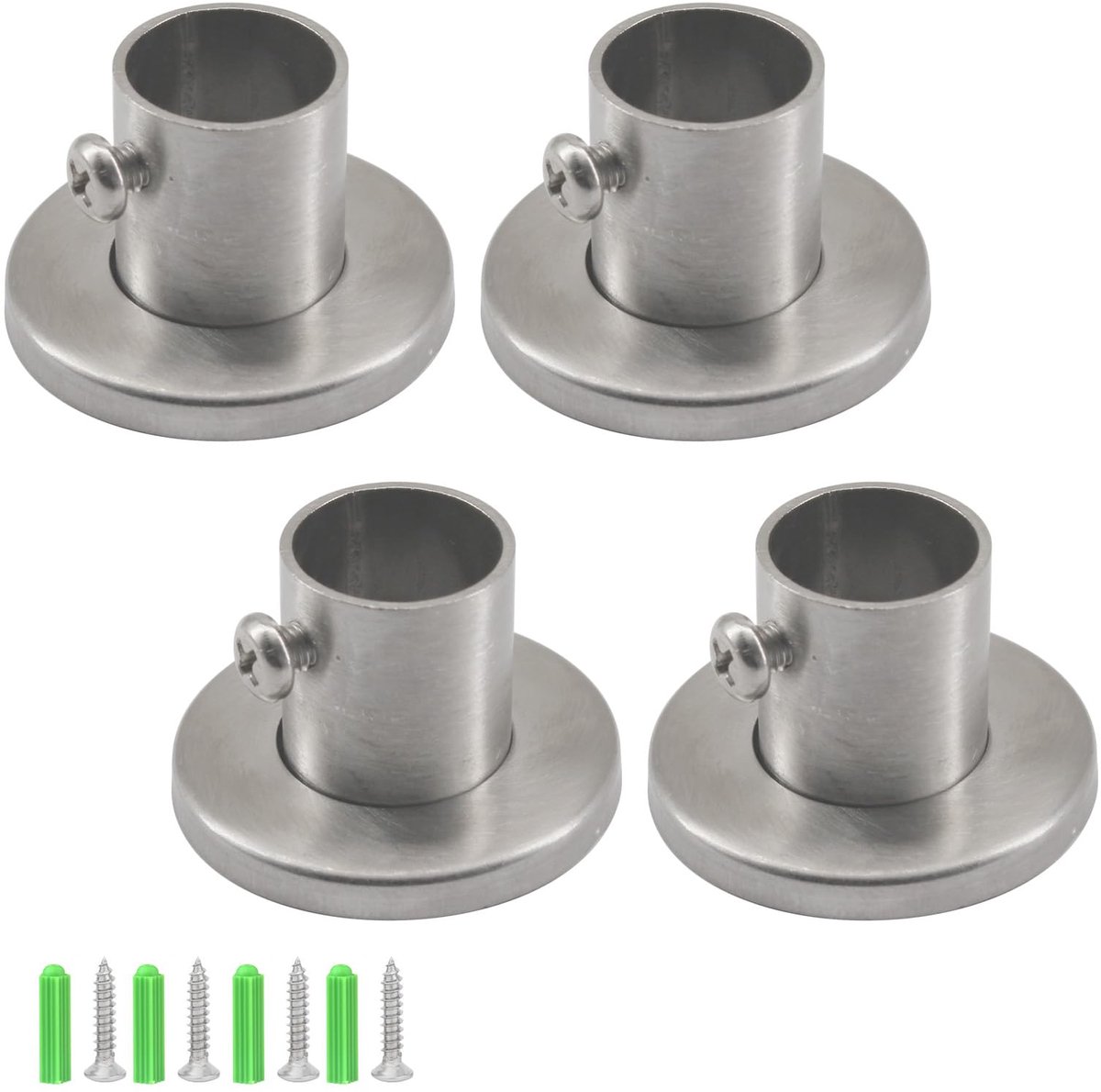 Wandmontage pijpbeugel 25mm - 304 RVS - sterke flenshouder - ideaal voor douchegordijnsteunen - ShopVlot