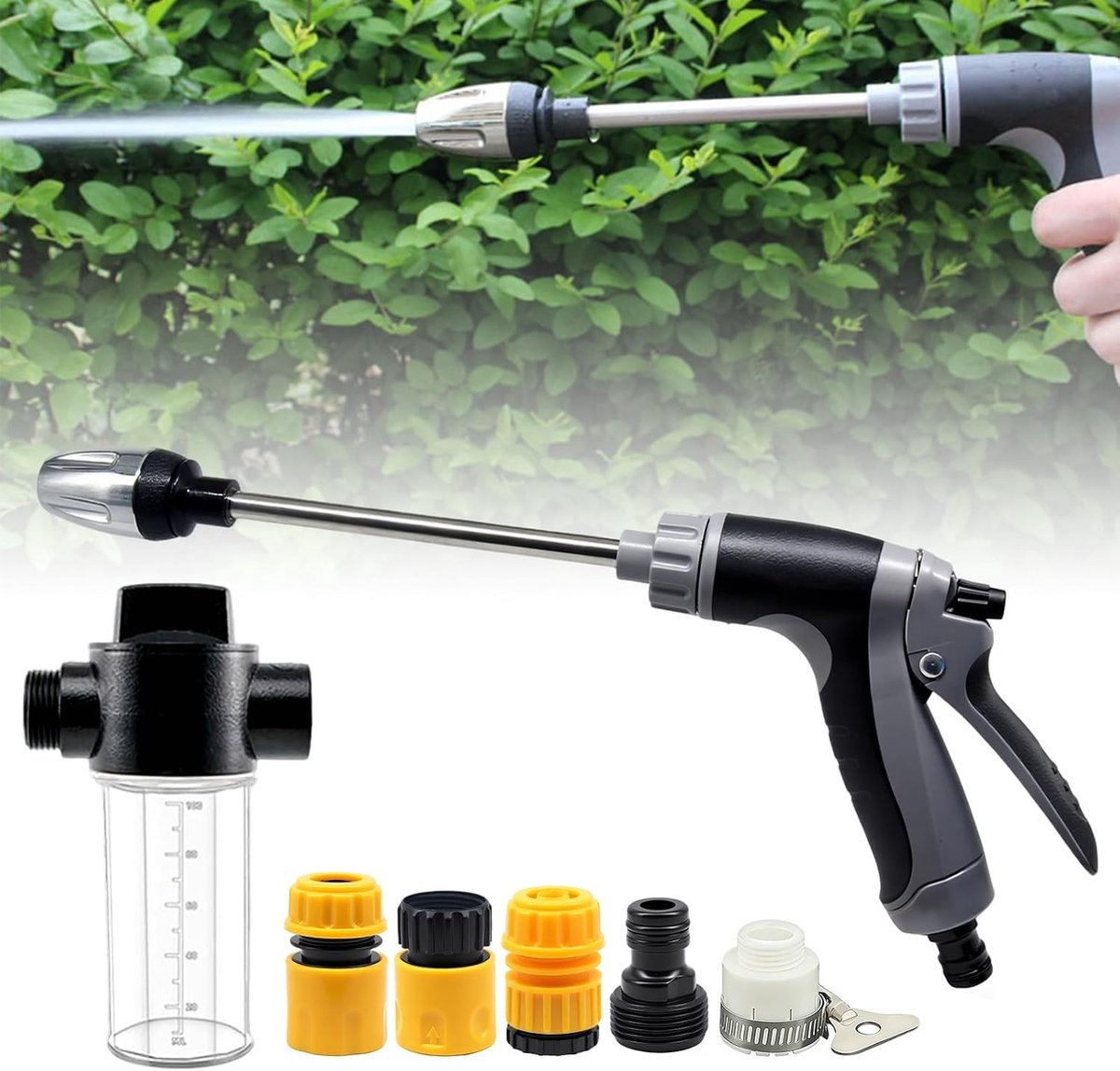 Hogedrukreiniger - Zwart - Multifunctioneel - Duurzaam Materiaal - Voor Tuin en Auto