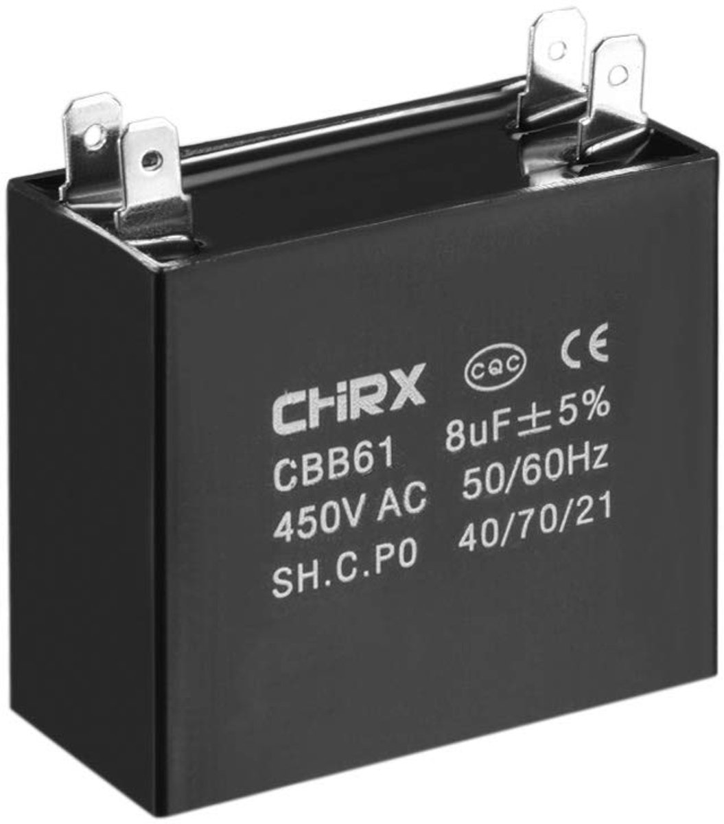 sourcing map CBB61 Operating Capacitor 450V AC 10uF 2 Pole Capacitor for Ceiling Fan 8uF - ShopVlot