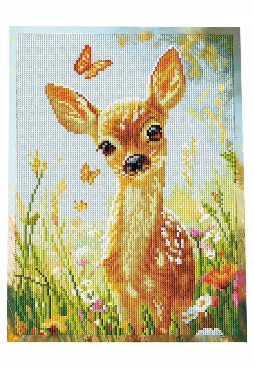 5D Diamant Schilderen Set 30x40 cm - Hert op Veld