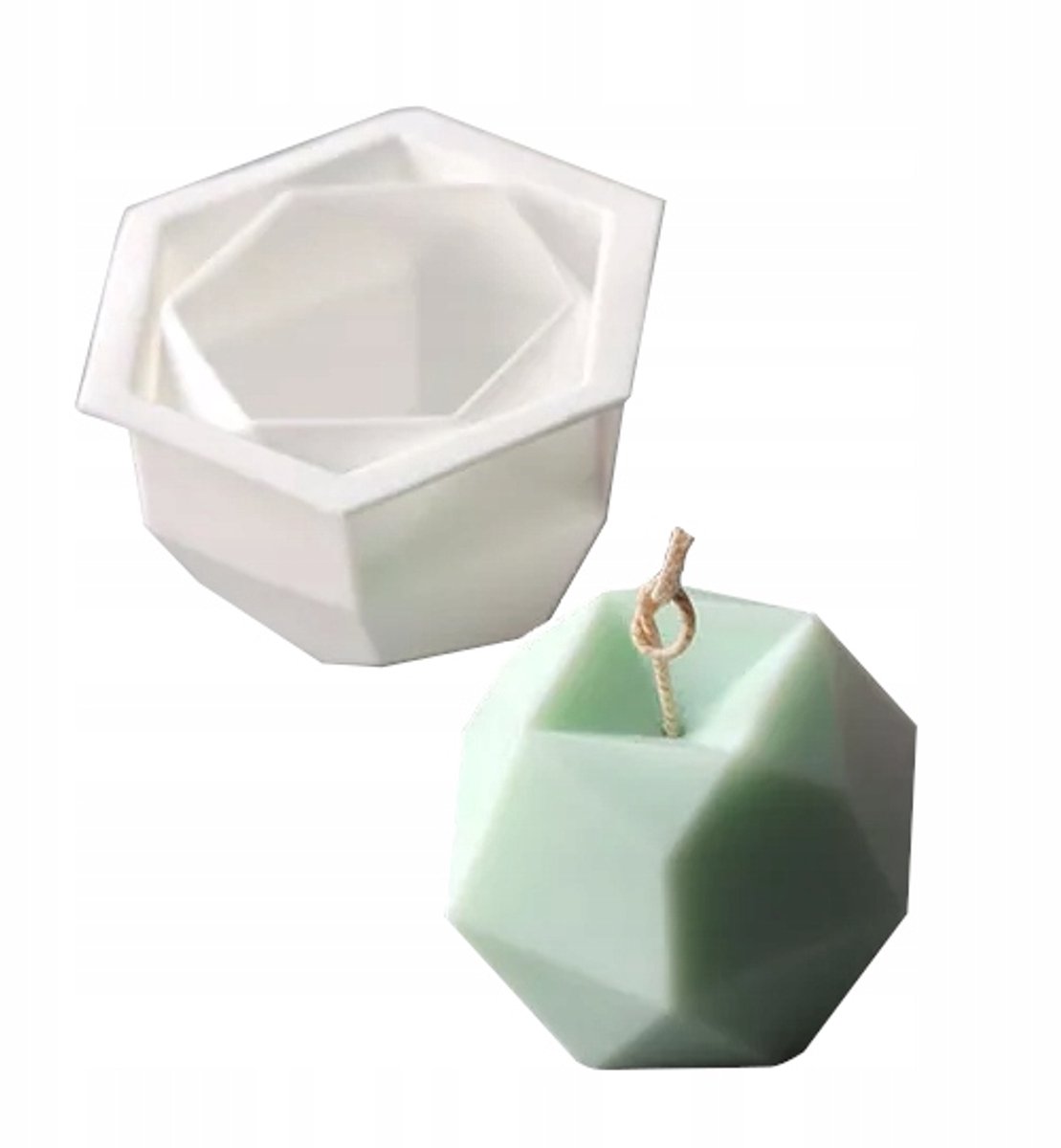 3D Kubus Siliconen Mal voor Kaarsen, Zeep & Gips