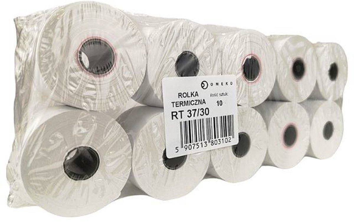 10x Thermische Kassabonnenrol 37x30m BPA-vrij