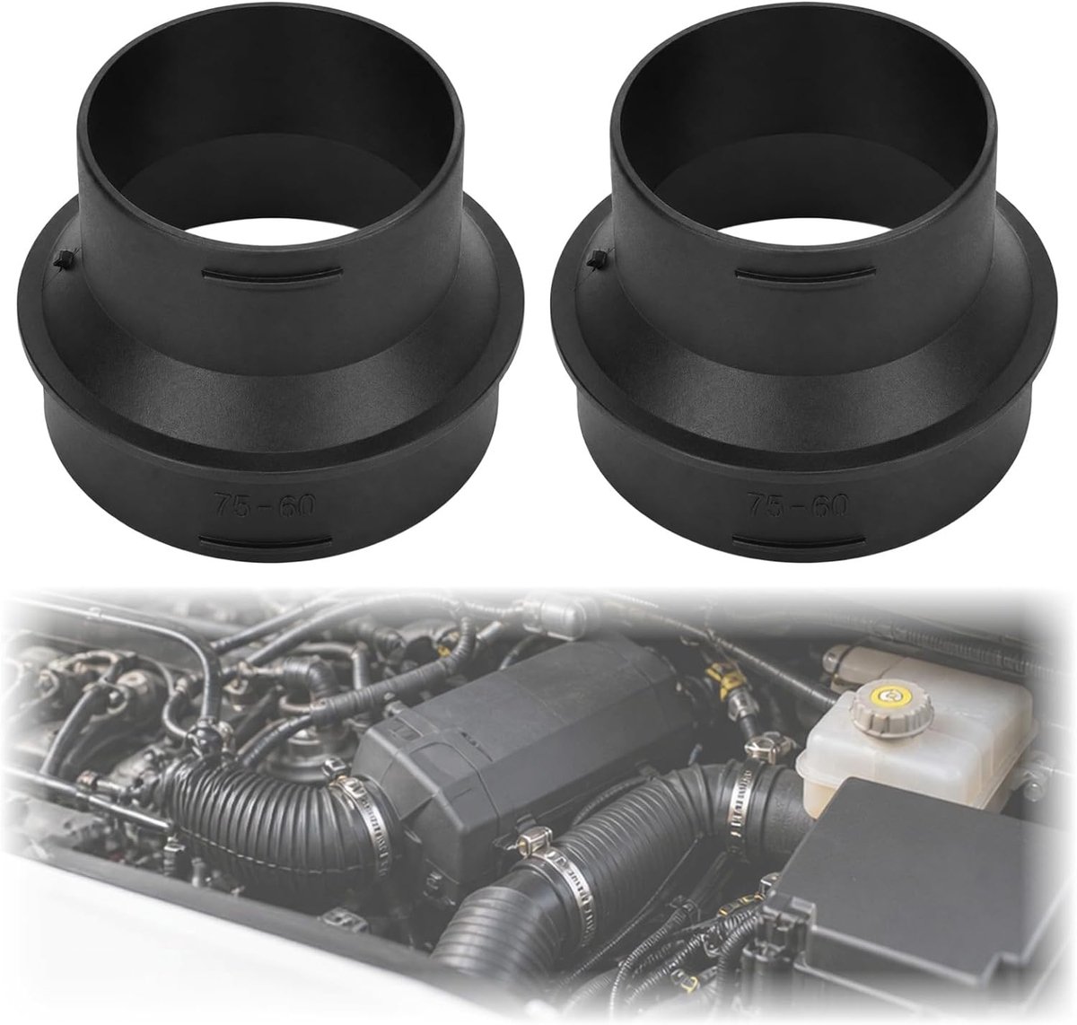 2 adapters voor dieselluchtverwarming, verstelbaar, 60-75 mm, voor voertuigverwarming - ShopVlot