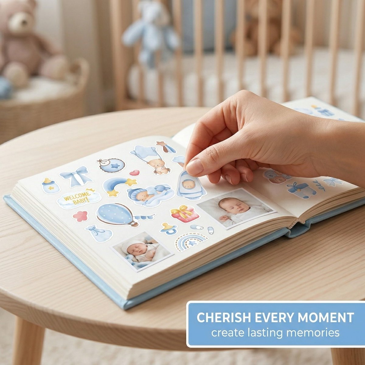 110 stuks stickers babyalbum, sticker fotoalbum. babystickers voor fotoalbum, 4 pcs scrapbooking stickerset - ShopVlot