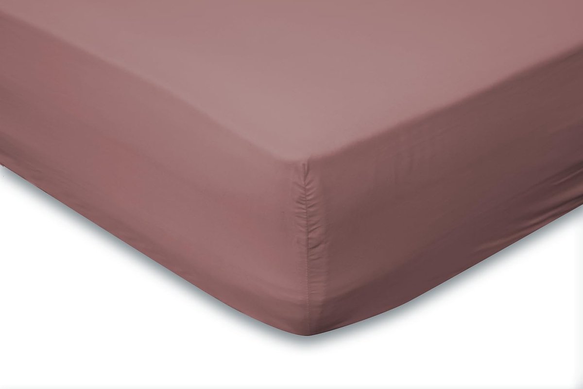 Fitted sheet Cotton Percale 35cm Corner height - rose 80x200cm - ShopVlot