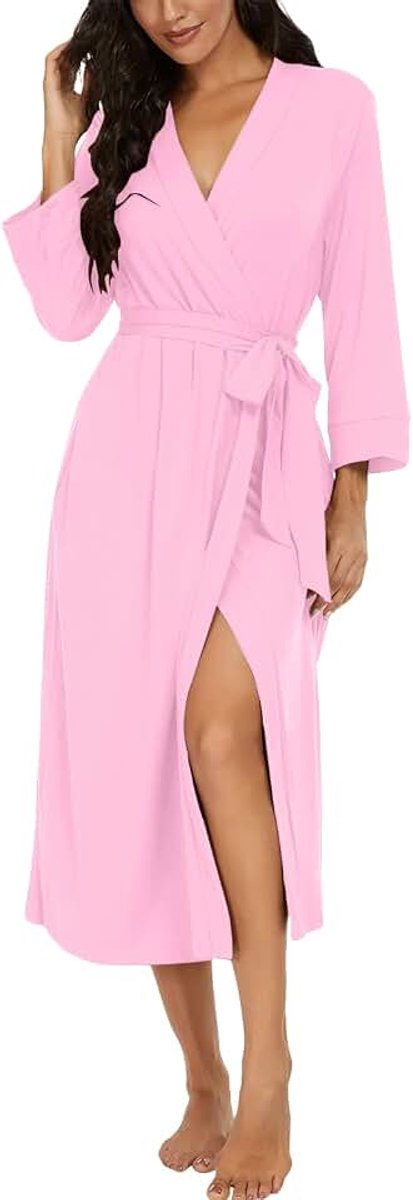 Lange of korte badjas voor vrouwen, gebreide kimono gewaden, zachte badjassen, informele damesloungekleding