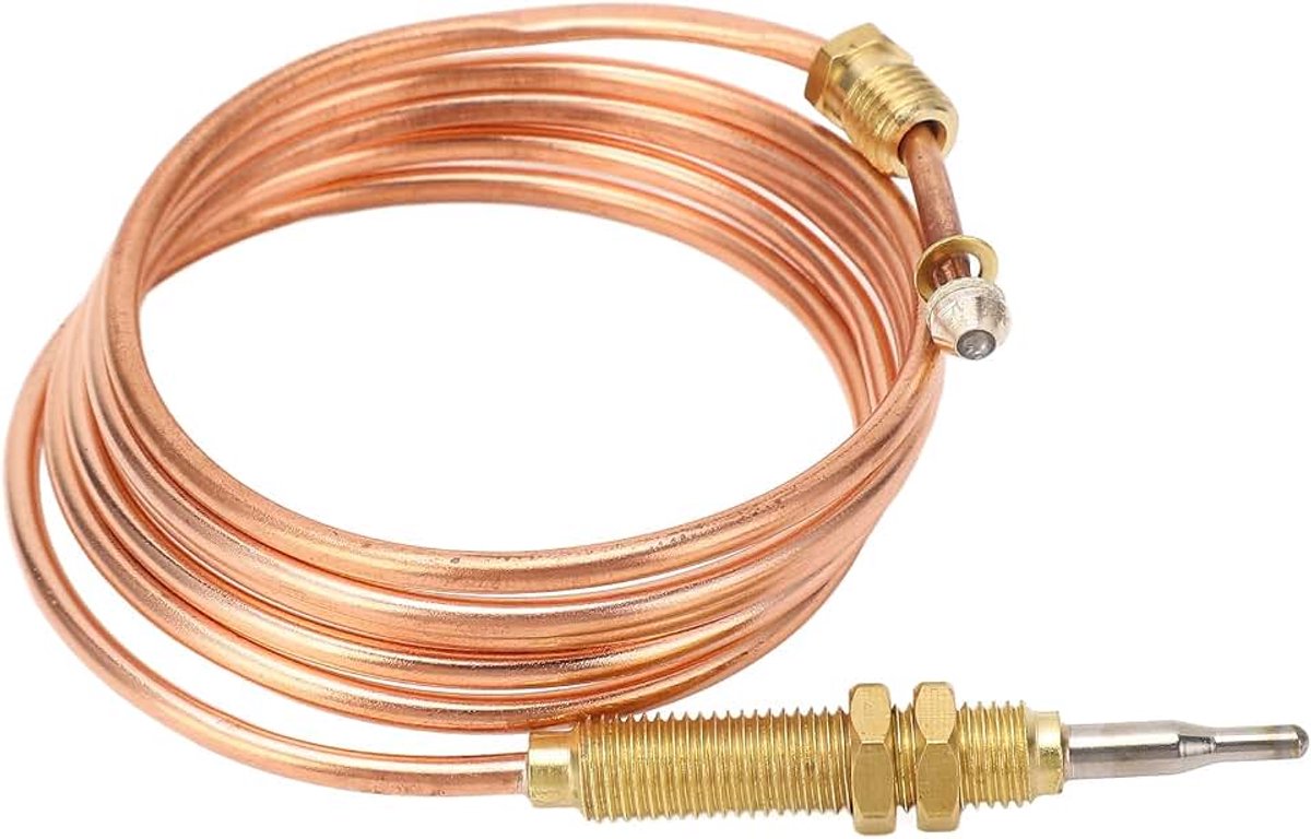 Thermokoppel hr0001 premium koper universele vervanging thermokoppel voor gasfornuis ovenkoker 120 cm lang duurzaam thermokoppel voor huishoudelijke keukenapparatuur