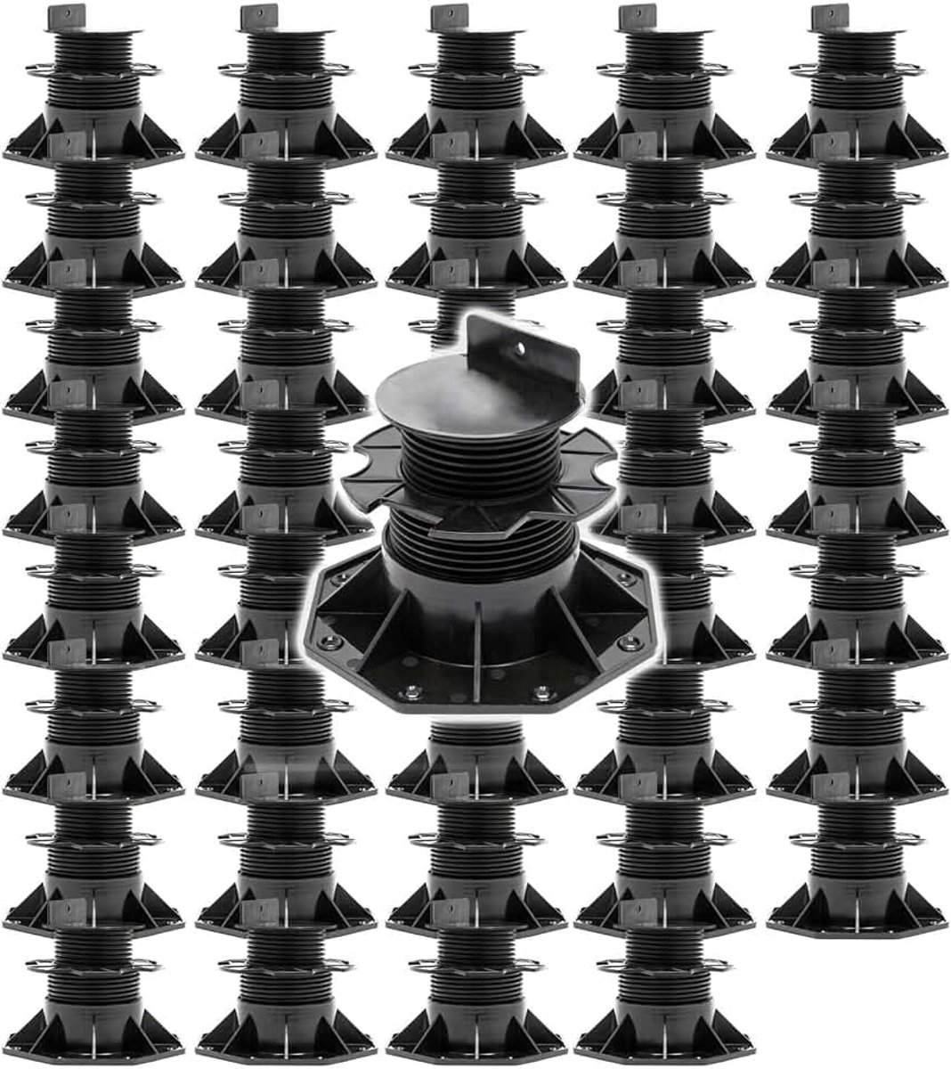 Terrasdragers 40-delige set tot 2700 kg in hoogte verstelbaar 60-128 mm dragers terras