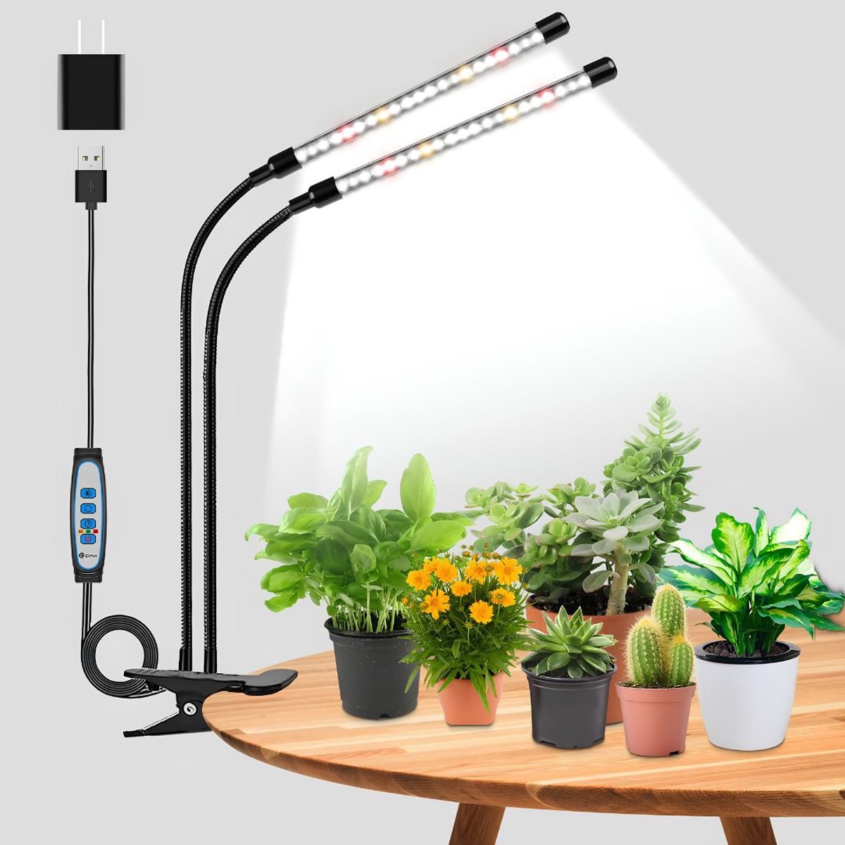 JCP® Groeilamp - Groeilamp Planten - Kweeklamp - Zwart - 34cm x 14cm x 4cm