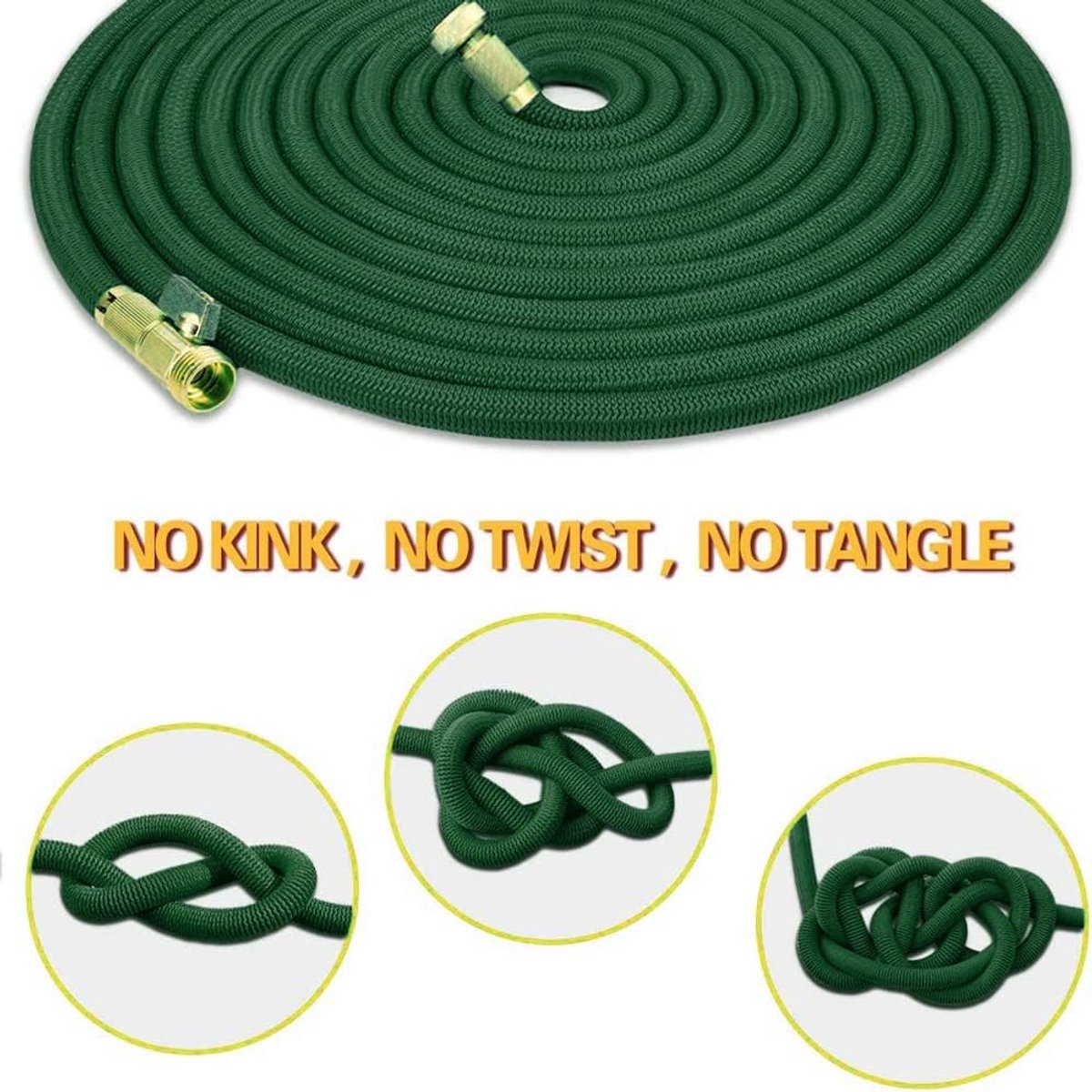 Tuinslang Uitbreidbaar - Flexibele Slang - Tuin Water Geven - Versterkte Messing Connectoren - 150 Voet - Groen – foto 7