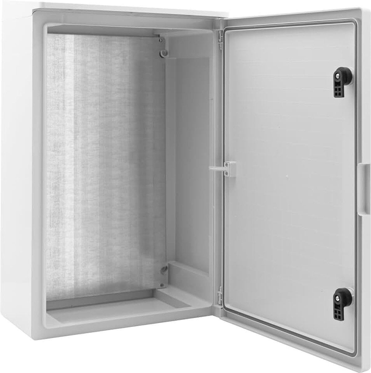 Verdeelkast voor buiten, IP65 met regendak, ABS-kunststof, 600 x 400 x 200 mm, serie Fleet dak, waterdicht, schakelkast, stroomkast, schakelkast, industriële behuizing, grijs