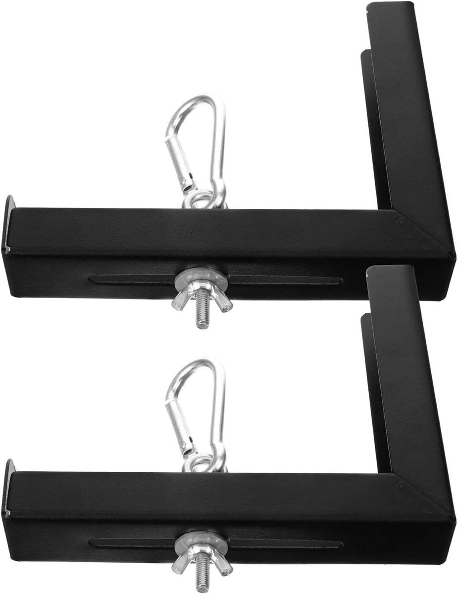 Projectiewand Houder - Projectorscherm Beugel - Presentaties Geven - Robuuste IJzeren Constructie - 15 cm Lengte - Zwart