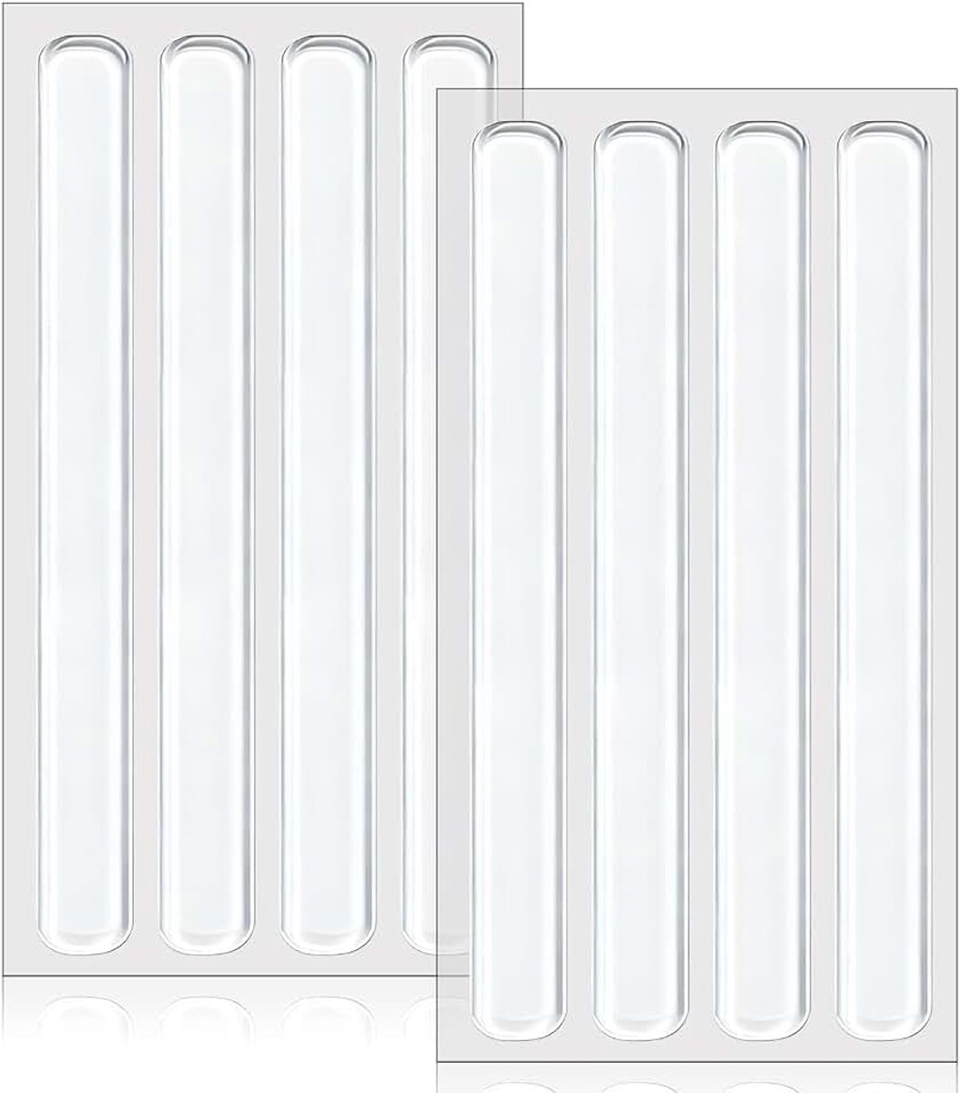 8 Stuks Meubelstootranden, Zelfklevende Muurbeschermers 150×15×2mm, Transparante Rubber Pads voor Deuren, Meubels, Lades en Kasten