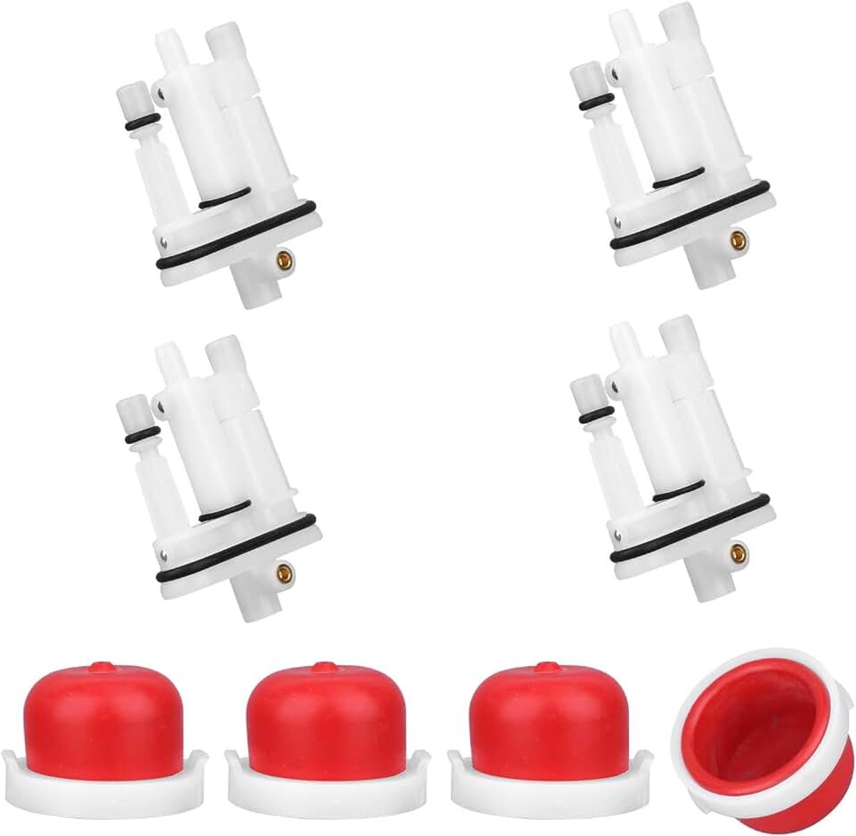 Sproeiers 592792, voor Briggs & Stratton Motoren met 4 594281 Startbalsproeiers Hoofdsproeiers Vervanging voor Tuinmaaier Kleine Apparatuur