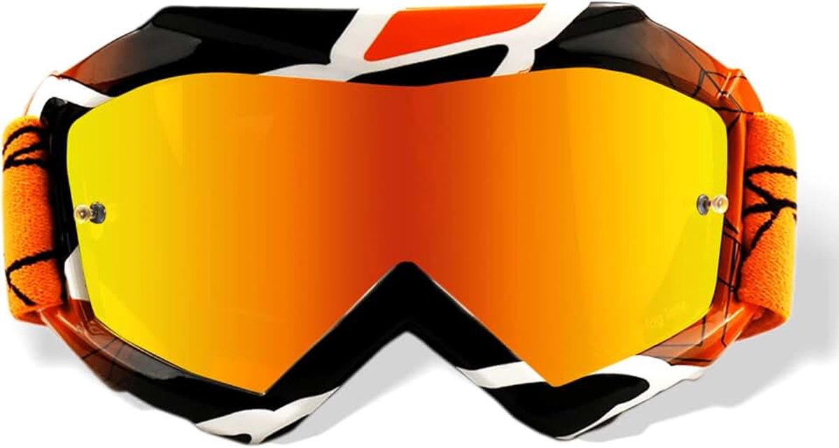 Motorbril voor kinderen, crossbril, dirtbike, off-road, racing, motorcrossbril met TPU-frame en sponslaag, anti-uv-veiligheidsbril voor kinderen van 3 tot 12 jaar