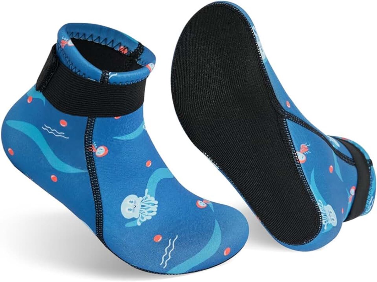 3 mm neopreen sokken voor jongens en meisjes, antislip, thermisch, ideaal voor duiken, surfen, strand, zwemmen, raften en waterparken | 3 mm neopreen, klittenbandsluiting, warm houden, voor strand, beachvolleybal, surfen, duiken, jongens en meisjes