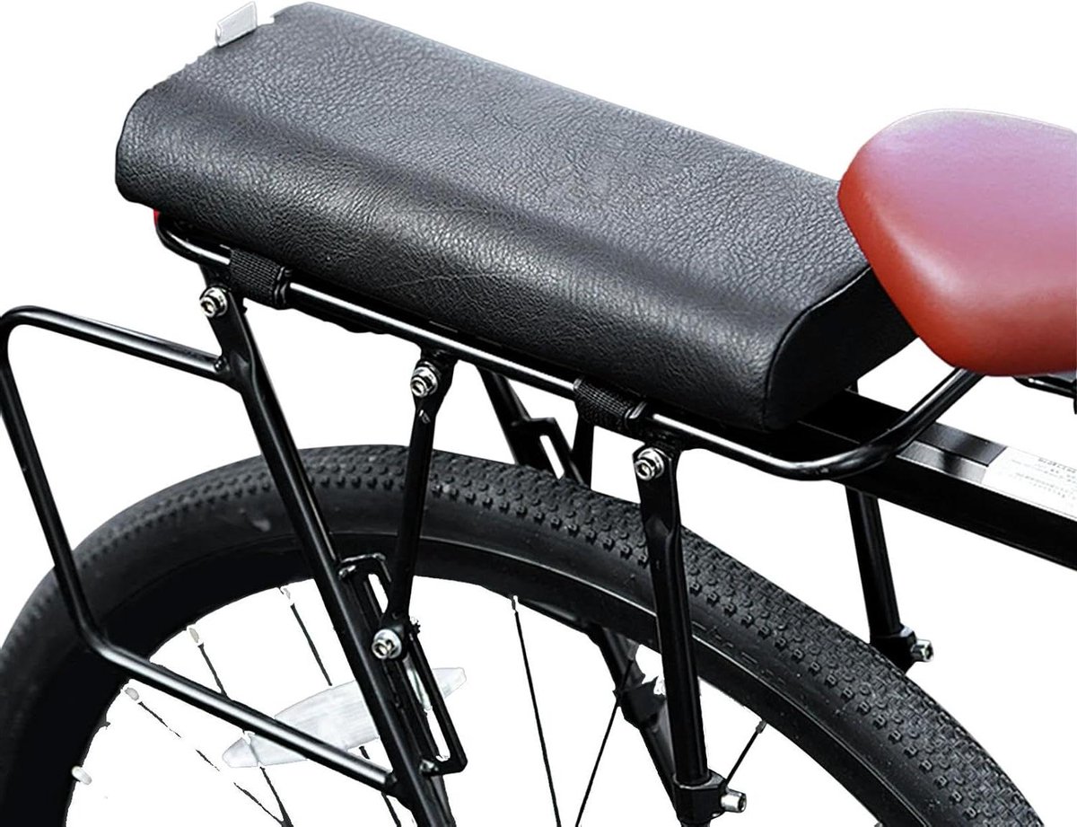 Fiets achterbank - Fietszadel passagier - Comfortabel fietsen - Eenvoudige montage - 32x16x5cm - Zwart