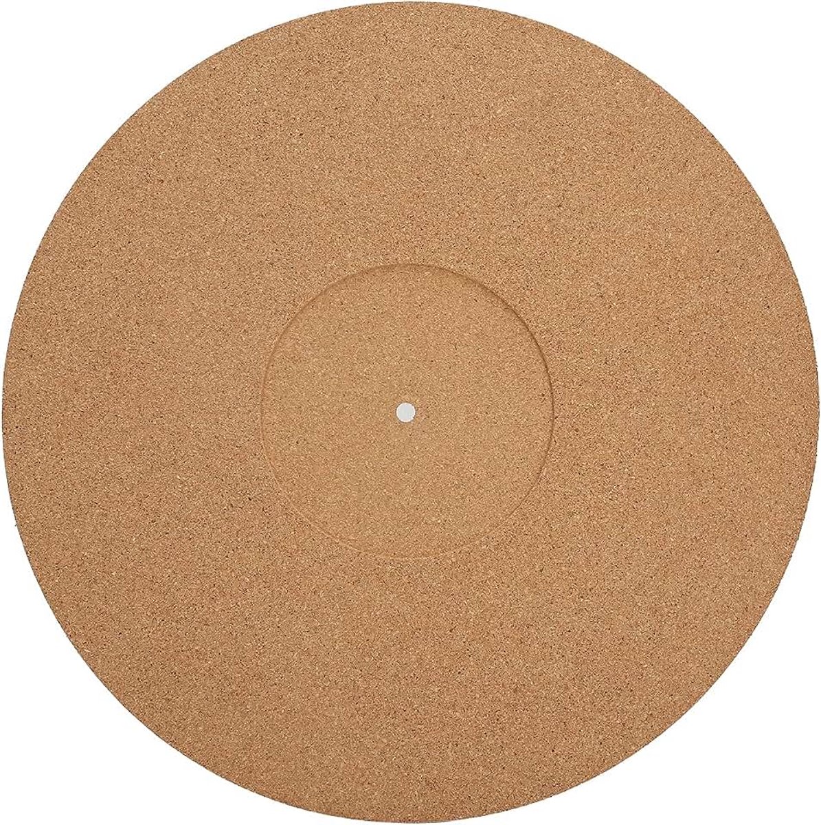Draaitafelmat zachte kurk, antistatisch, verbetert geluid, universeel voor vinylplaten, 30 cm