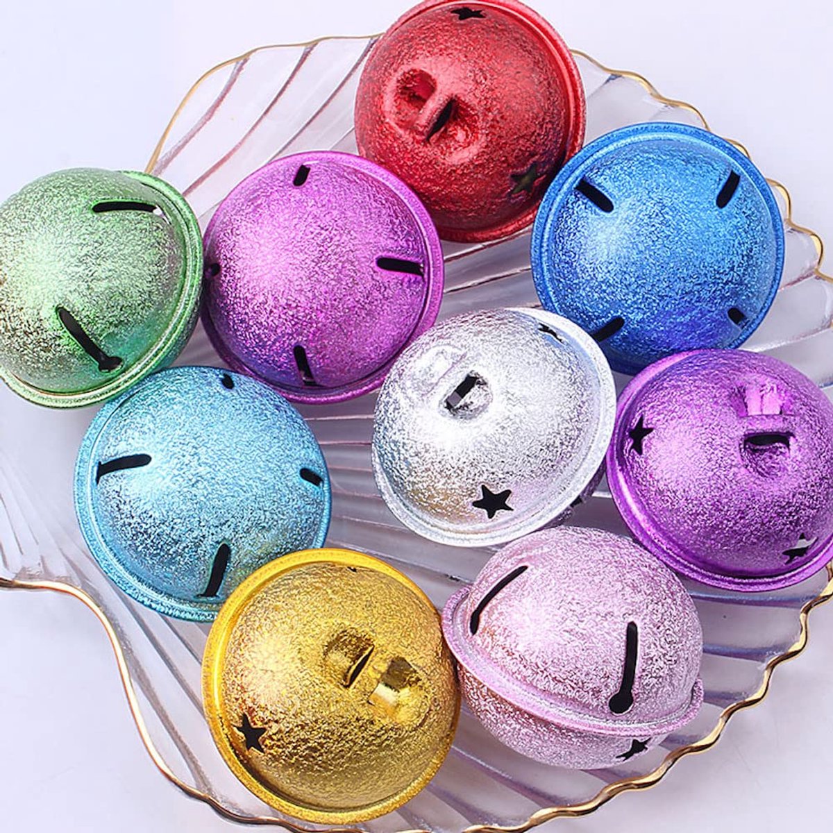 Belletjes om te knutselen, klokjes, kerstbelletjes, roestwerende belletjes, metalen belletjes, optimaal voor handwerk, sieraden, festivaldecoratie, huisdierklokken, gemengde