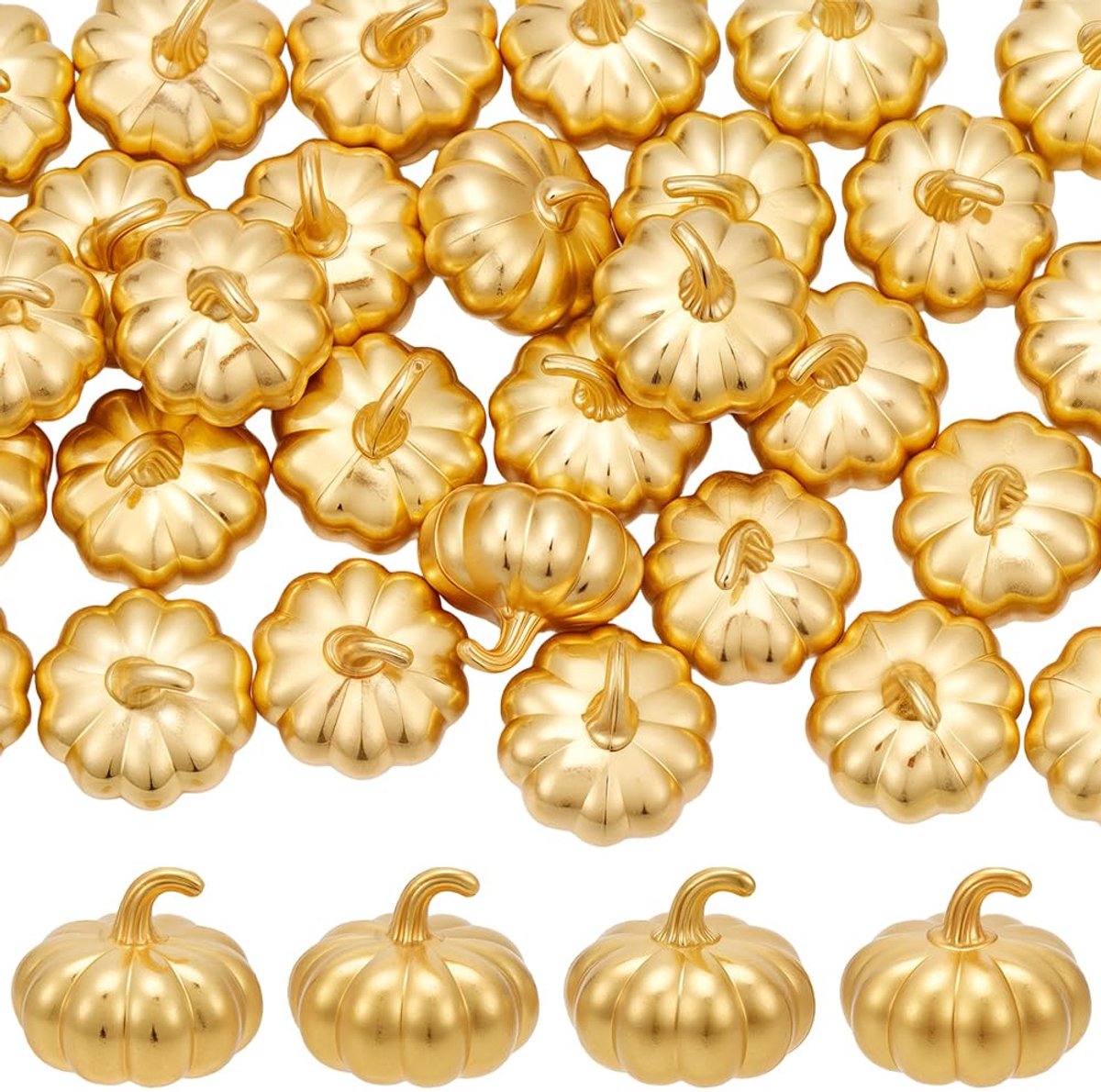Mini-pompoenen voor Halloween-decoraties, miniatuurfiguren van metaallegering, 3D in pompoenvorm, decoratie voor thuis, feestjes