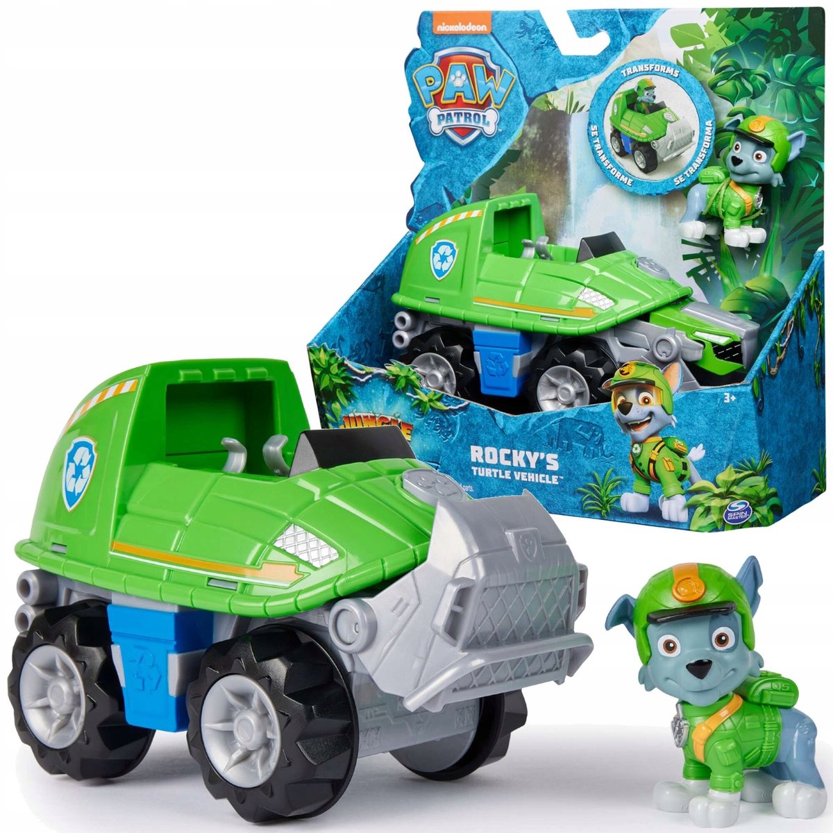Paw Patrol Rocky Jungle Pups Voertuig & Figuurset