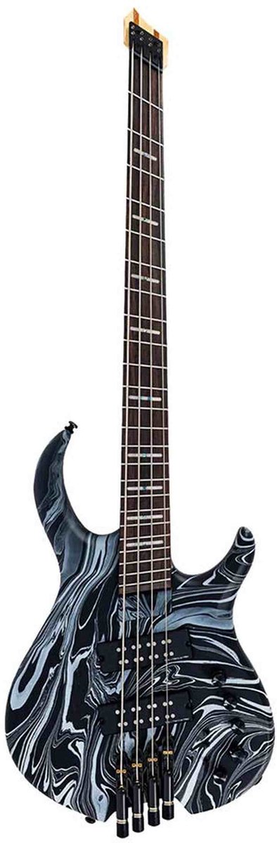 Sire M6H 4/BKSW Marcus Miller M6 Headless 4-String Active Basgitaar Black Swirl