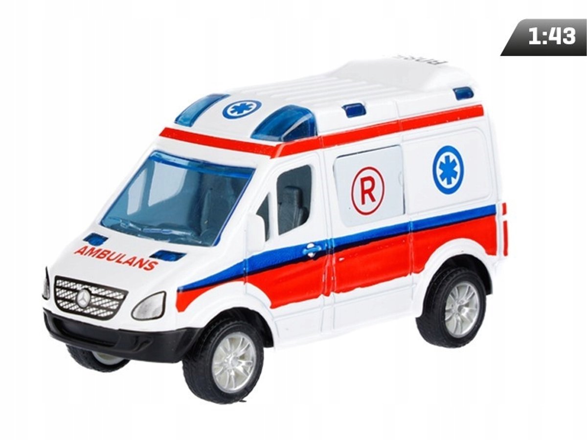 Daffi Mercedes Sprinter Mini Ambulance Model 1:50 - Wit