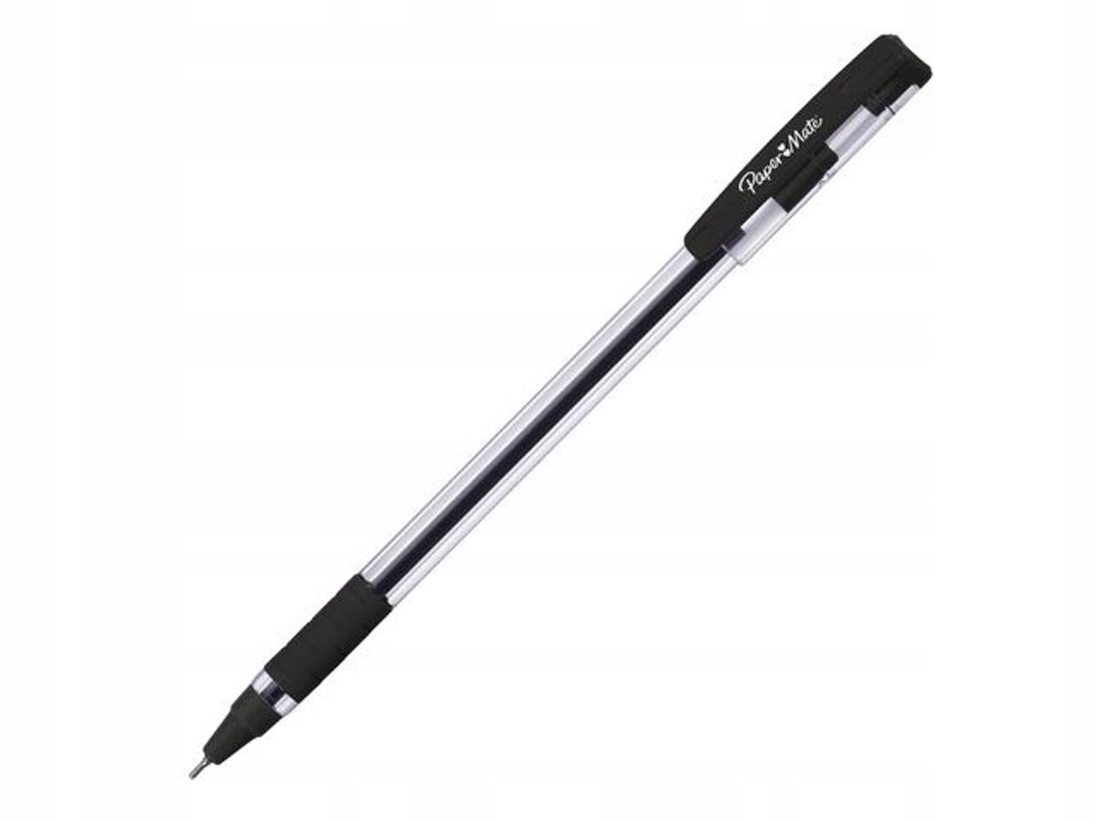 Paper Mate Tuck Black Balpen 0.7mm - Zacht Schrijvend, 1 Stuk