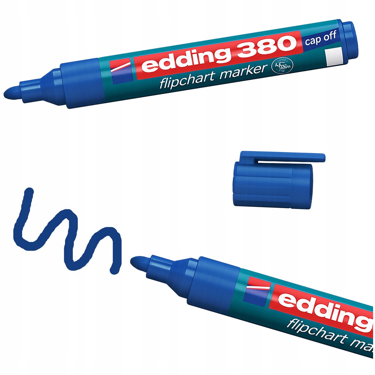 Edding Flipchart Marker Blauw - Schrijft Vloeiend, Veegt Makkelijk Weg