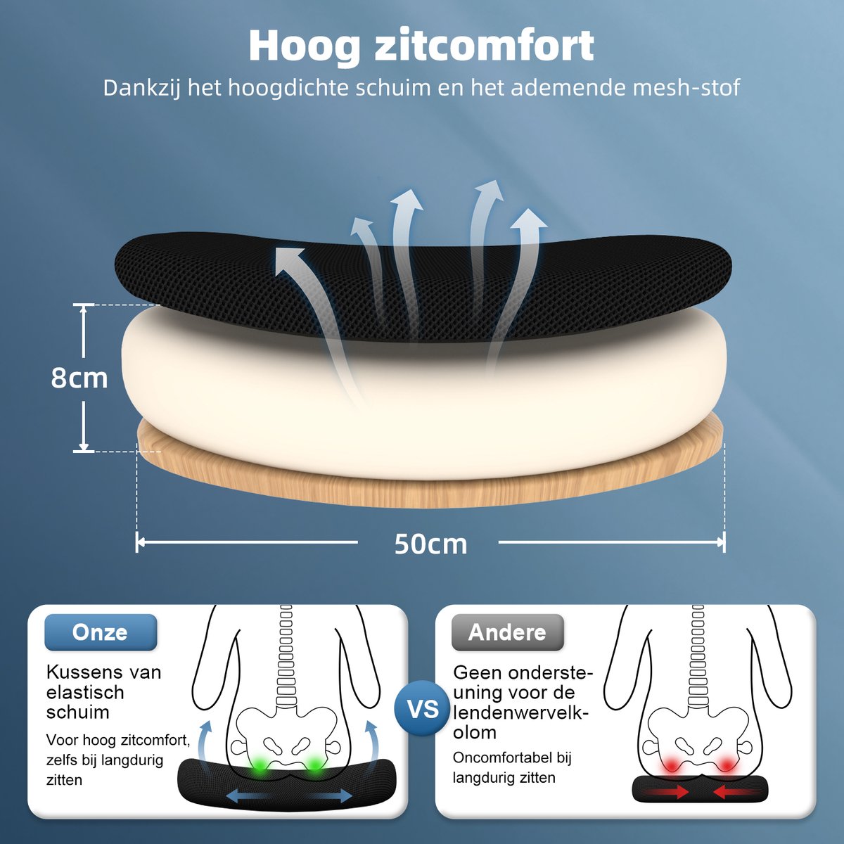 Hiaonyx bureaustoel - ergonomische bureaustoel voor - afbeelding 3