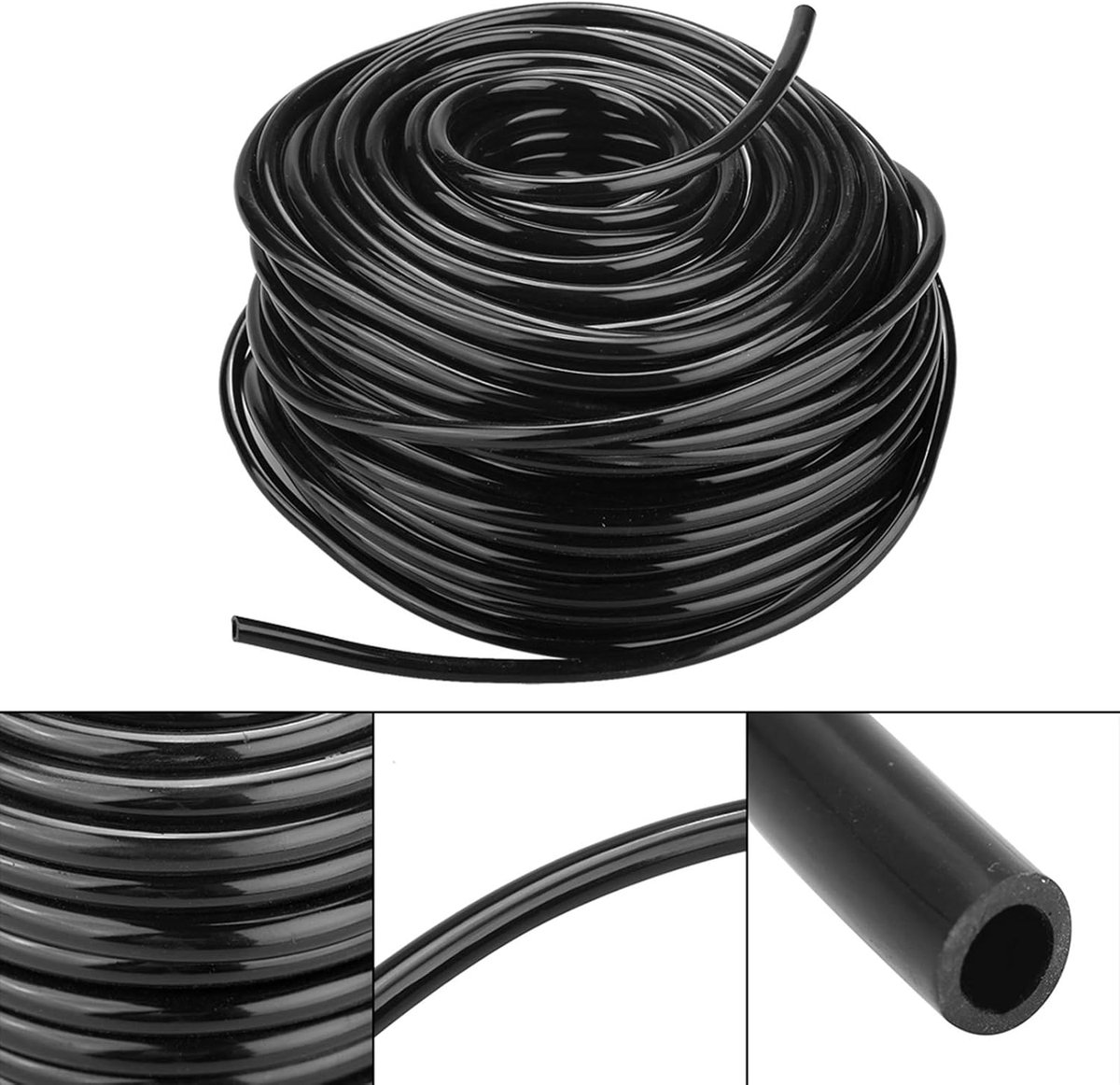 Tuinslang - Waterleiding slang - Tuinberegening - Hoge waterdruk bestendig - 50 meter - Zwart – foto 4