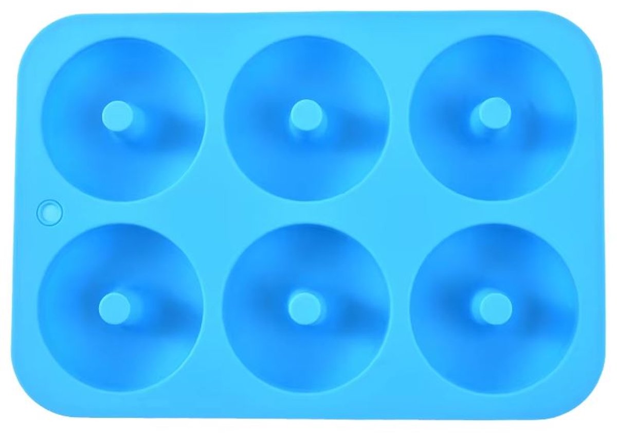 Bakvorm donut - Donutvorm - Donut maker - Doughnut pan - Donutmal - Siliconen - 7 cm diameter - Geschikt voor 6 donuts - Herbruikbare bakvorm - Jonyx