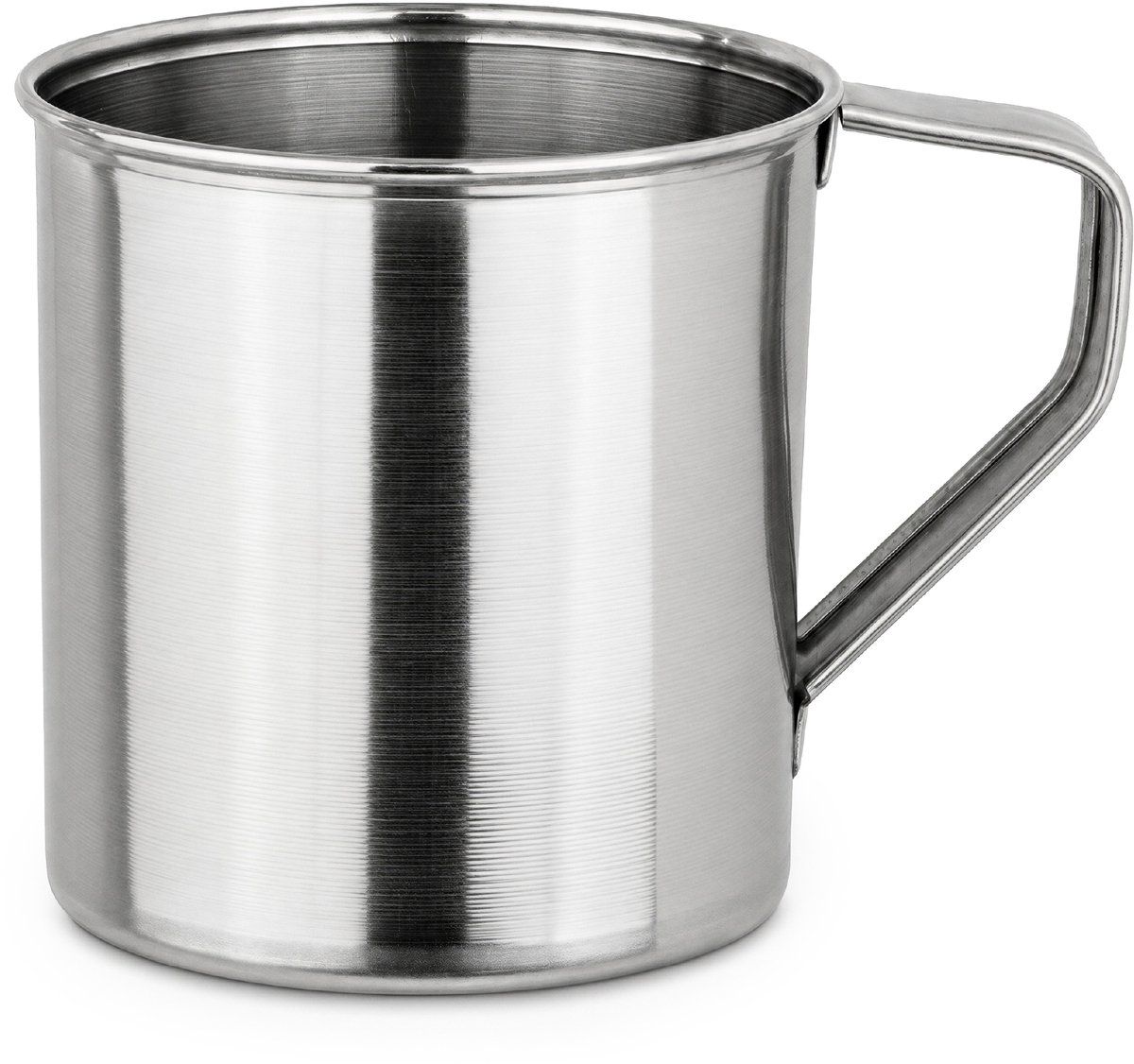 Moritz RVS Beker met Oor 200 ml – Kampeerbeker Drinkbeker Roestvrij Staal – Onbreekbaar met Stevig Oor voor Warme en Koude Dranken, Kamperen, Tuin en Thuis