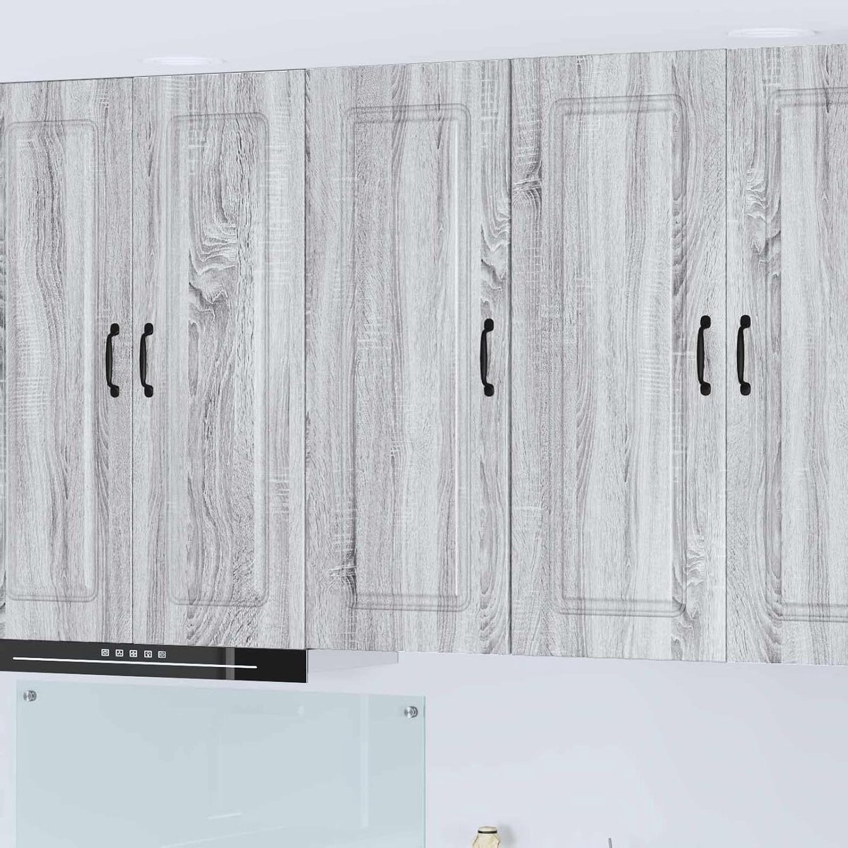 Keukenkast - Hangend opbergmeubel - Keuken organiseren - Modern design - 40 x 100 cm - Grijs Sonoma
